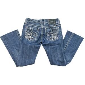 Miss me Fleur De Lis JP5010B bootcut jean